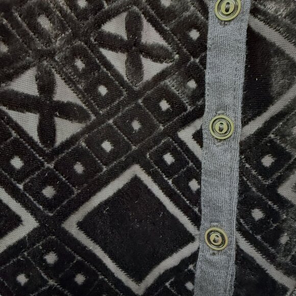 LUCKY BRAND Tunic Top Plus Size 2X Black Velvet Stretch Rayon Womens Evening NWT - Picture 10 of 14